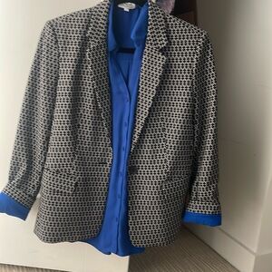 2 items matching set! Amazing condition suit jacket & matching blue dress tank!